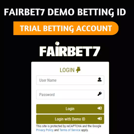 Fairbet7 Demo Betting ID Account